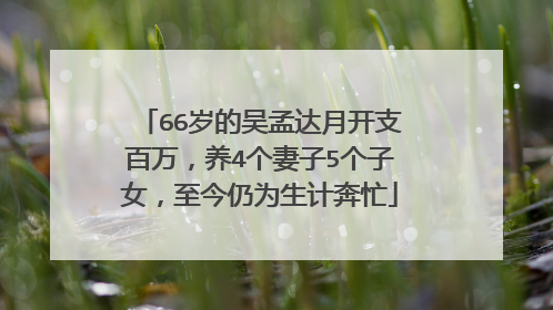 66岁的吴孟达月开支百万，养4个妻子5个子女，至今仍为生计奔忙