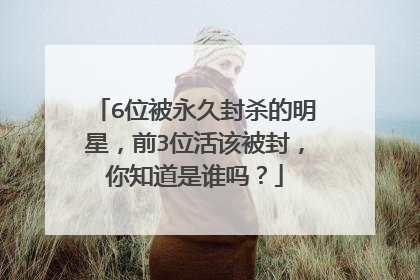 6位被永久封杀的明星,前3位活该被封,你知道是谁吗?