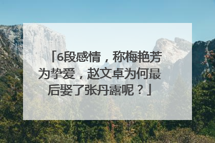 6段感情,称梅艳芳为挚爱,赵文卓为何最后娶了张丹露呢?