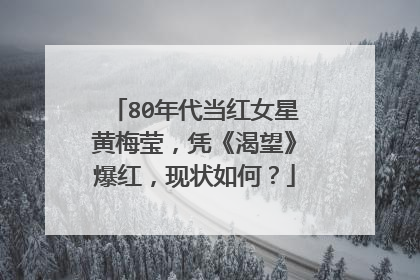 80年代当红女星黄梅莹,凭《渴望》爆红,现状如何?