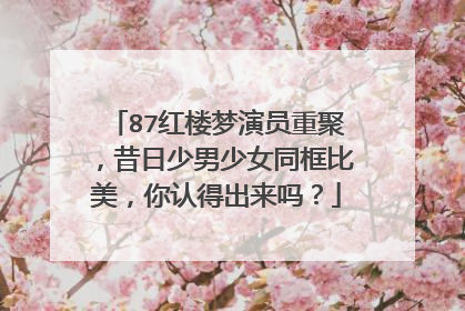 87红楼梦演员重聚，昔日少男少女同框比美，你认得出来吗？