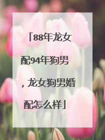88年龙女配94年狗男，龙女狗男婚配怎么样