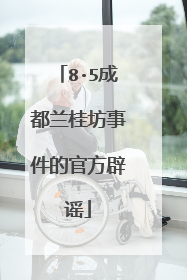 8·5成都兰桂坊事件的官方辟谣