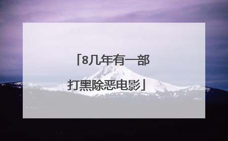 8几年有一部打黑除恶电影