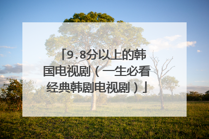 9.8分以上的韩国电视剧(一生必看经典韩剧电视剧)