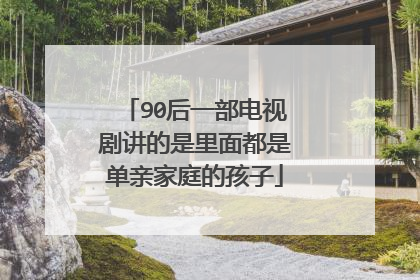 90后一部电视剧讲的是里面都是单亲家庭的孩子
