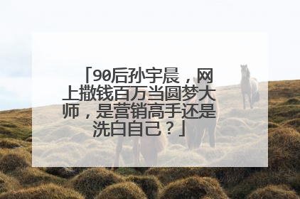 90后孙宇晨，网上撒钱百万当圆梦大师，是营销高手还是洗白自己？