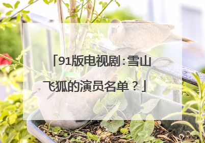 91版电视剧:雪山飞狐的演员名单?