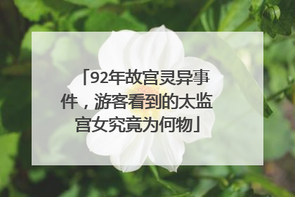 92年故宫灵异事件,游客看到的太监宫女究竟为何物
