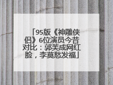 95版《神雕侠侣》6位演员今昔对比:郭芙成网红脸,李莫愁发福