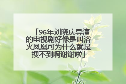 96年刘晓庆导演的电视剧好像是叫浴火凤凰可为什么就是搜不到啊谢谢啦