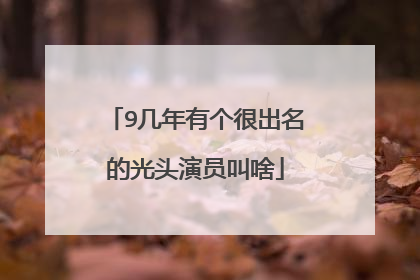9几年有个很出名的光头演员叫啥