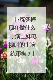 :练冬梅现在做什么,演三妹电视剧的主演练束梅?