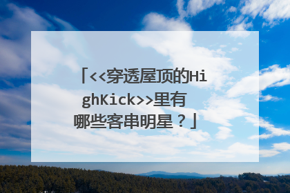 <<穿透屋顶的HighKick>>里有哪些客串明星?
