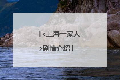 <上海一家人>剧情介绍