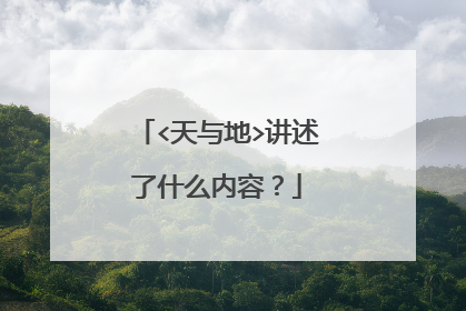 <天与地>讲述了什么内容？
