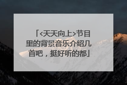 <天天向上>节目里的背景音乐介绍几首吧，挺好听的都