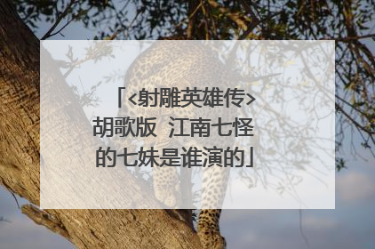 <射雕英雄传>胡歌版 江南七怪的七妹是谁演的