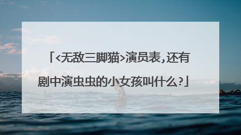 <无敌三脚猫>演员表,还有剧中演虫虫的小女孩叫什么?