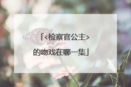 <检察官公主>的吻戏在哪一集