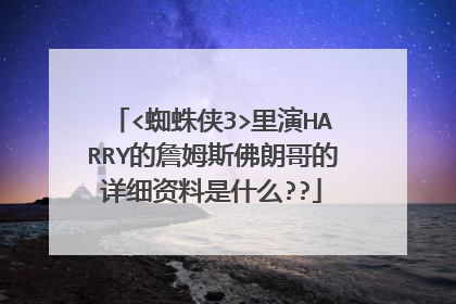 <蜘蛛侠3>里演HARRY的詹姆斯佛朗哥的详细资料是什么??