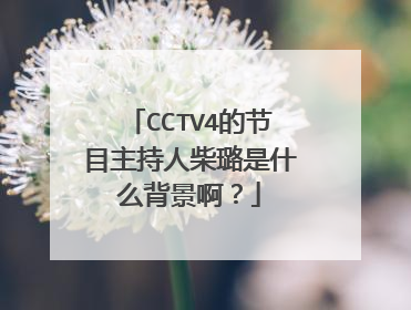 CCTV4的节目主持人柴璐是什么背景啊？