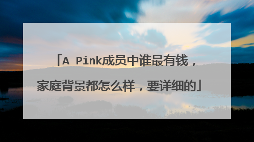 A Pink成员中谁最有钱，家庭背景都怎么样，要详细的