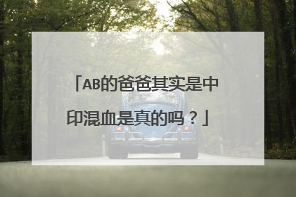AB的爸爸其实是中印混血是真的吗?