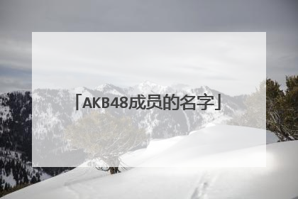 AKB48成员的名字
