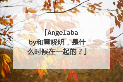 Angelababy和黄晓明,是什么时候在一起的?