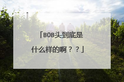 BOB头到底是什么样的啊？？