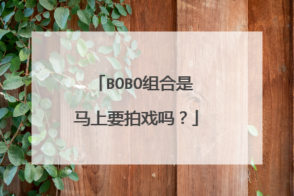 BOBO组合是马上要拍戏吗?