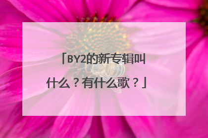 BY2的新专辑叫什么?有什么歌?