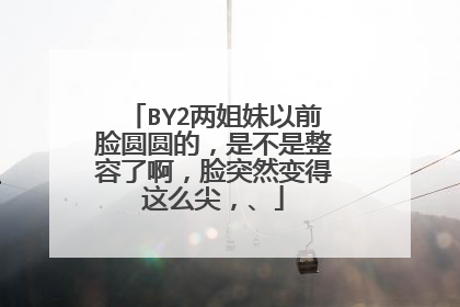 BY2两姐妹以前脸圆圆的,是不是整容了啊,脸突然变得这么尖,、