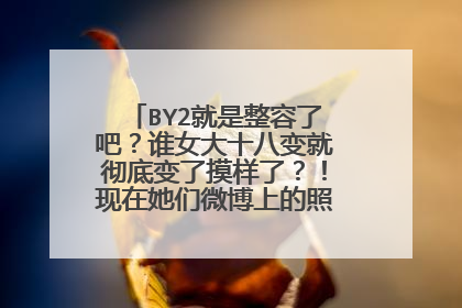 BY2就是整容了吧？谁女大十八变就彻底变了摸样了？！现在她们微博上的照片，根本就像换了个人似地，为什么