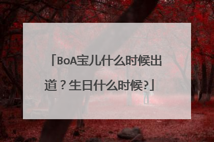 BoA宝儿什么时候出道?生日什么时候?