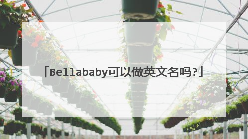 Bellababy可以做英文名吗?