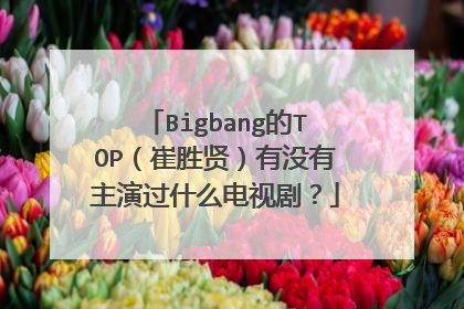 Bigbang的TOP(崔胜贤)有没有主演过什么电视剧?