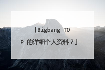 Bigbang TOP 的详细个人资料？