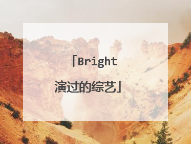 Bright演过的综艺