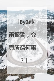By2孙雨报警,究竟所谓何事?