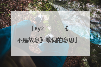 By2------《不是故意》歌词的意思