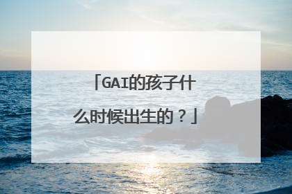 GAI的孩子什么时候出生的?