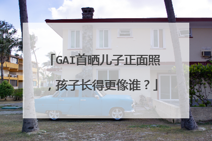 GAI首晒儿子正面照，孩子长得更像谁？