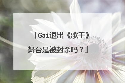 Gai退出《歌手》舞台是被封杀吗?
