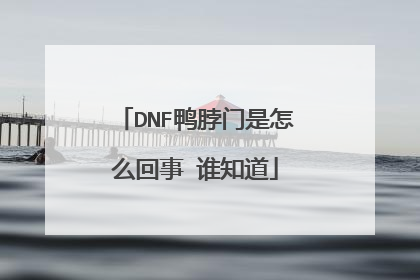 DNF鸭脖门是怎么回事 谁知道