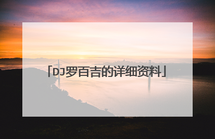 DJ罗百吉的详细资料