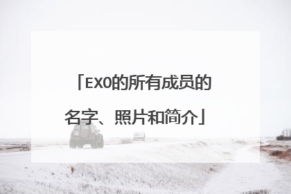 EXO的所有成员的名字、照片和简介