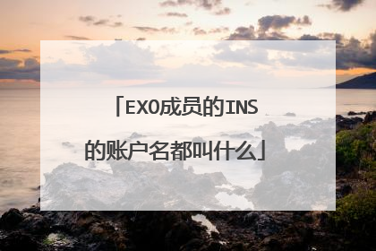 EXO成员的INS的账户名都叫什么