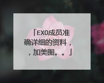 EXO成员准确详细的资料，，加美图。。